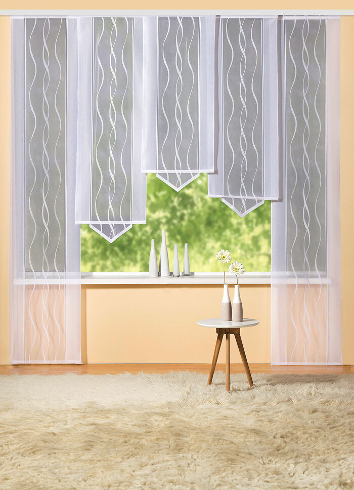 Schiebegardine Welle mit geradem Abschluss 