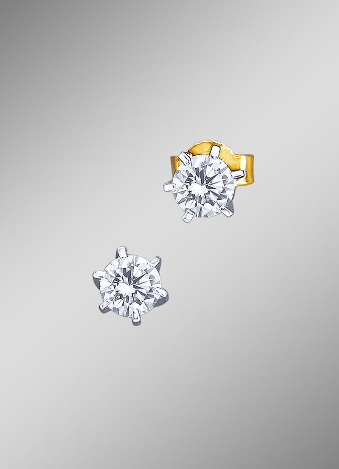 Hochwertige Solit&auml;rohrstecker mit Brillanten 