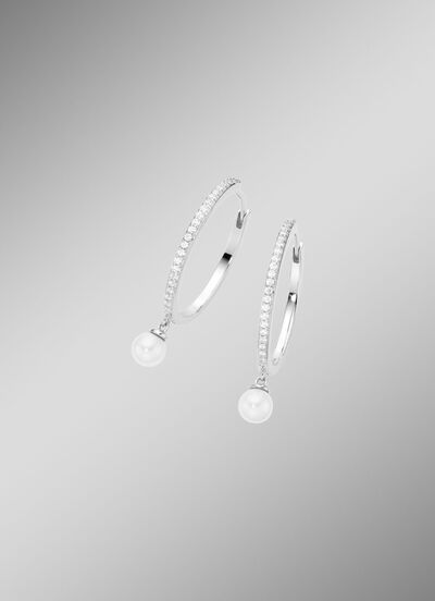 Klappcreolen mit Zirkonia 