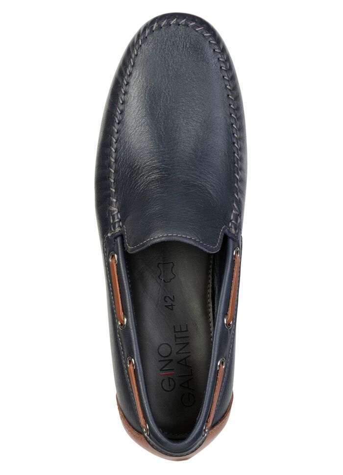 GINO GALANTE, klassische Herren-Slipper, mit Lederdurchz&uuml;gen 