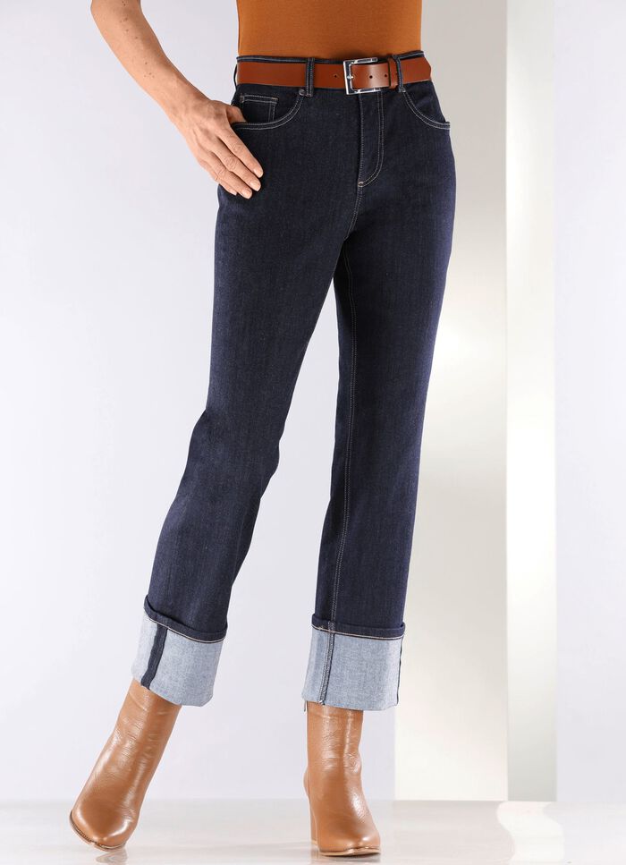 Magic-Jeans mit krempelbaren Aufschl&auml;gen 