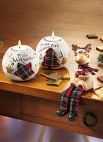 Tischdeko-Set inkl. Schokolade und 2 Teelichthaltern 