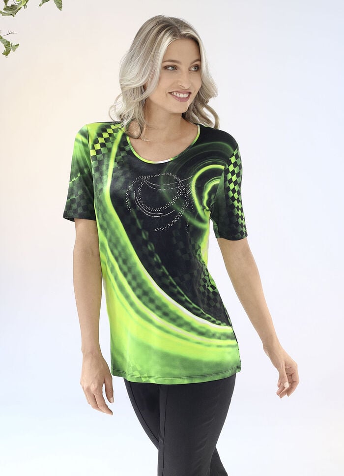 Hinreißendes Shirt mit silberfarbenen Zierplättchen 