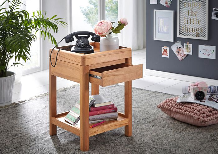 Tisch aus ge&ouml;ltem Massivholz KERNBUCHE