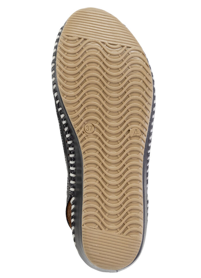 ELENA EDEN Sandalette aus weichem, perforiertem Nappaleder DUNKELBLAU-BUNT