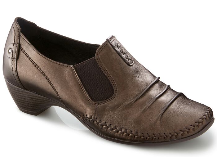 Mokassin-Trotteur mit Biesenzier BRONZE