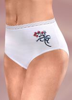 Dreierpack Slips mit farbharmonischem Blumenmotiv 