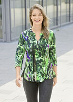 Shirt-Tunika mit Schlingenknopfleiste 