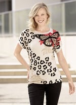 Shirt mit &uuml;berschnittener Schulterpartie 