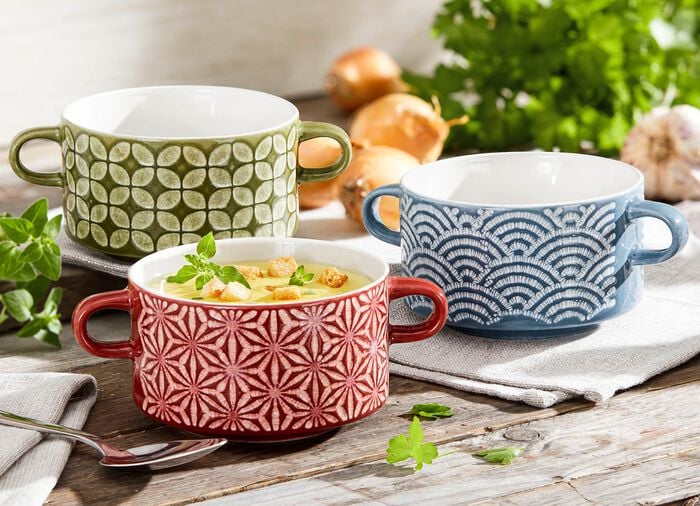 Genusst&ouml;pfchen, 3er-Set aus Keramik 