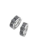 Klappcreolen mit schwarzen Zirkonia 