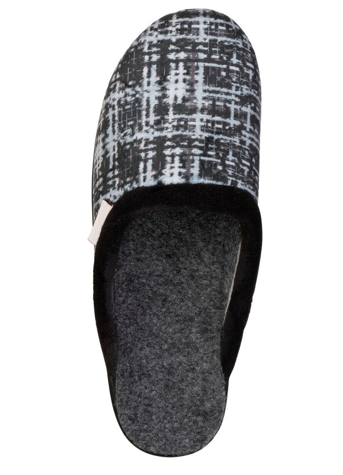 Klassische Damen-Hausschuhe, Weite G, mit angenehmer Polsterung SCHWARZ