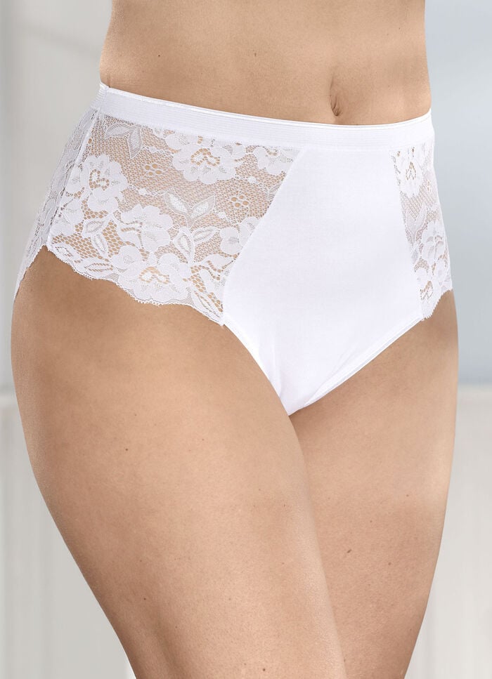 Laurina Viererpack Slips mit Elastikspitze 