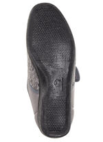 Laurina, klassische Damen-Klettschuhe, mit elastischem Samt GRAU