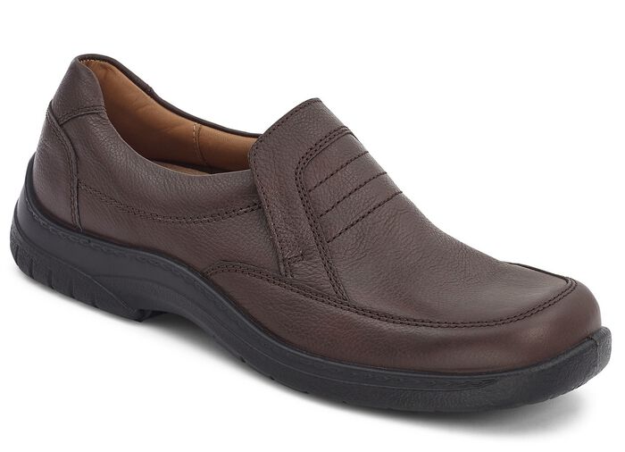 Klassische Herren-Slipper, mit atmungsaktivem Fußbett MOKKA