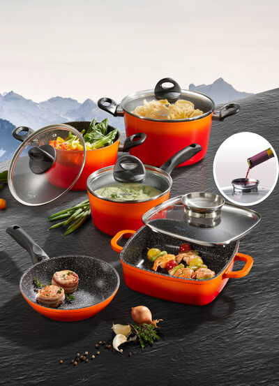 STONELINE® Kochtopf-Set, 15-teilig 