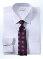 Hemd mit Satinstreifen in 4 Farben und 3 &Auml;rmell&auml;ngen WEISS