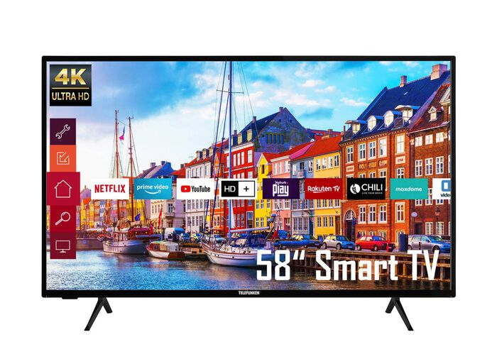 Telefunken 4K-Ultra-HD-LED-Fernseher SCHWARZ