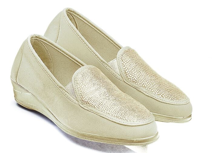 Mokassin in eleganter Krokooptik 