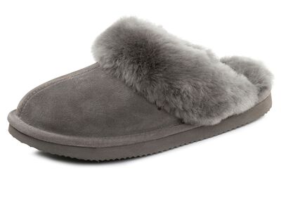 ELENA EDEN, warme Damen-Hausschuhe, mit Lammfell 