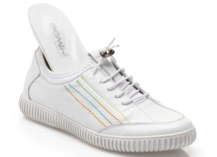Gemini Sneaker mit elastischem Textilmaterial WEISS
