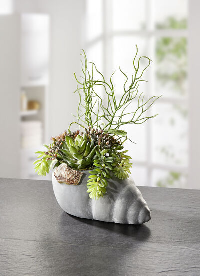 Gesteck in Muscheltopf 