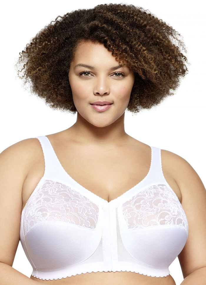 Glamorise St&uuml;tz-BH mit Vorderverschluss WEISS