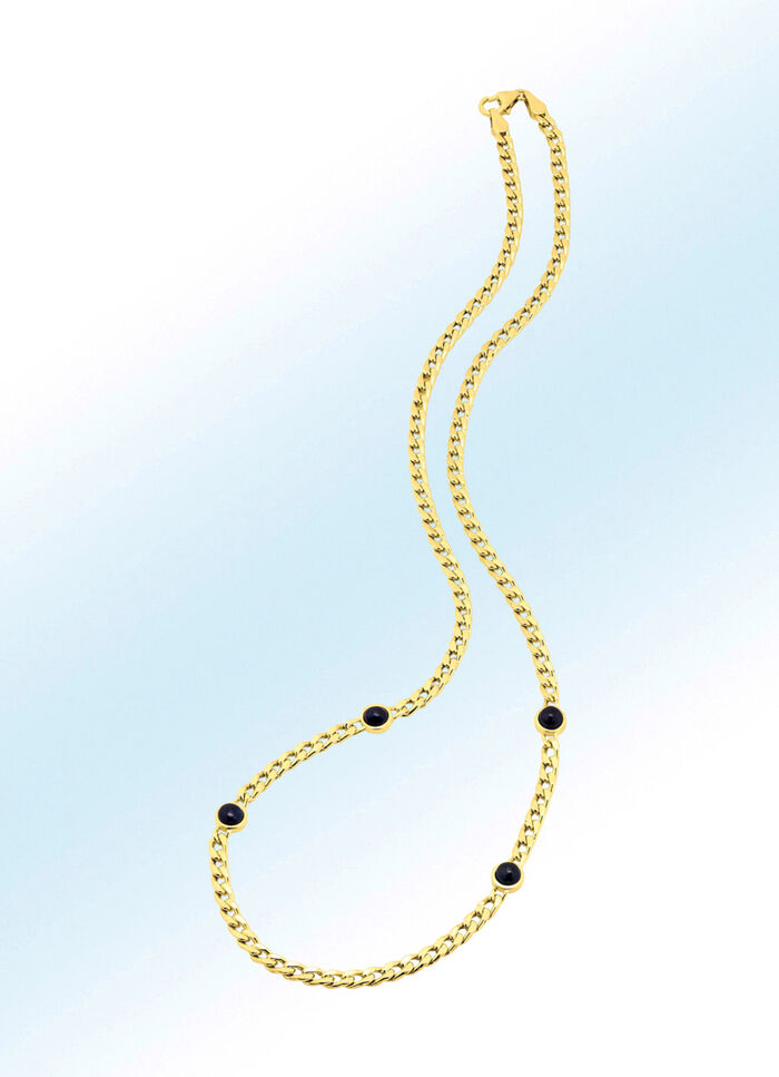 Panzerkette mit echt Safir 