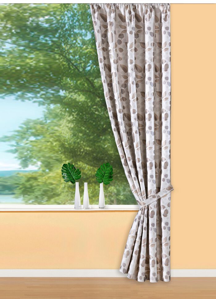 Hochwertige &Uuml;bergardine mit Universalschienenband TERRA