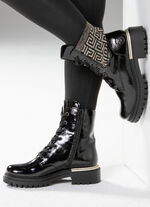 Rieker, stylische Damen-Stiefeletten, Winterschuhe, mit Reißverschluss SCHWARZ-GOLD