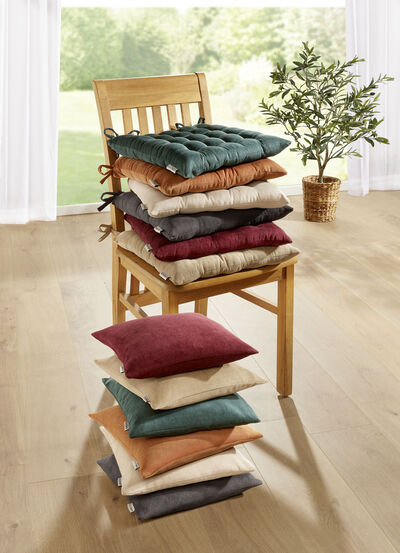 Stuhlkissen und Kissenbezug in Feincord 