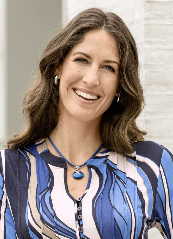 3-reihige Halskette mit Anhänger 