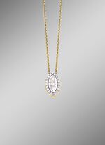 Anh&auml;nger mit 3 Brillanten, 20 Diamanten und Ankerkette 