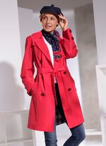 Trenchcoat mit G&uuml;rtel in 2 Farben ROT