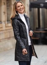 Lederkurzmantel von &bdquo;Caminari&ldquo; SCHWARZ