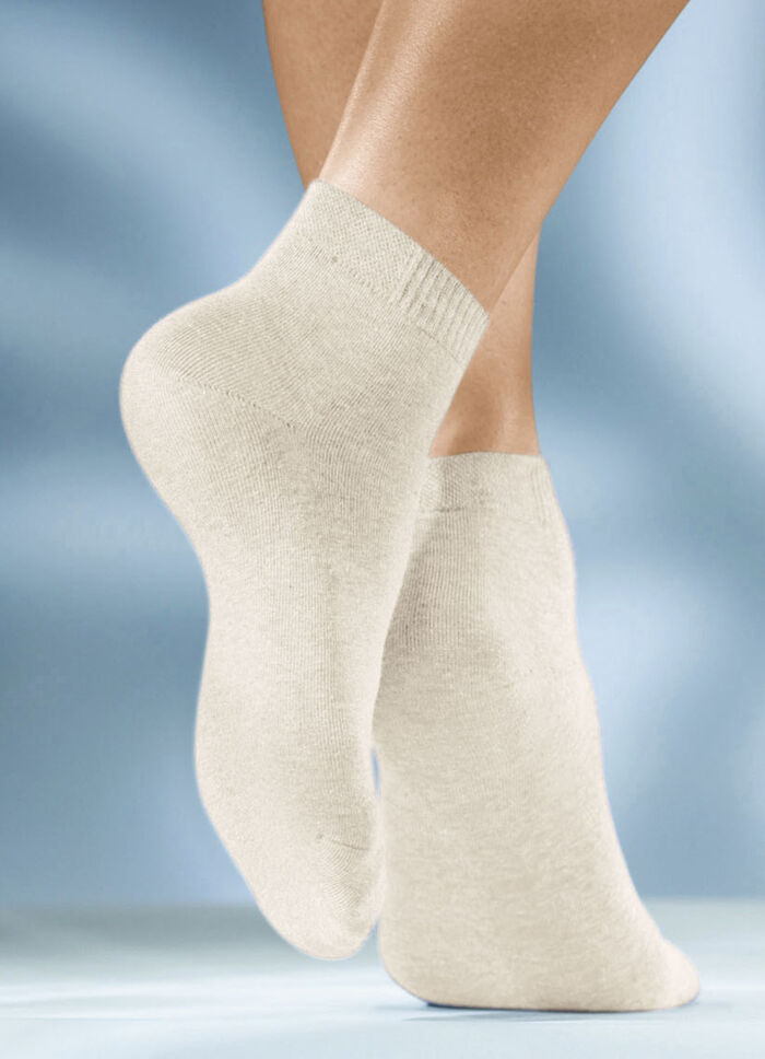 Sechserpack Socken in verschiedenen Farbstellungen 3x JEANSTÖNE, 3X BEIGETÖNE