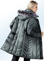 Kurzmantel mit abnehmbarer Kapuze TANNENGR&Uuml;N