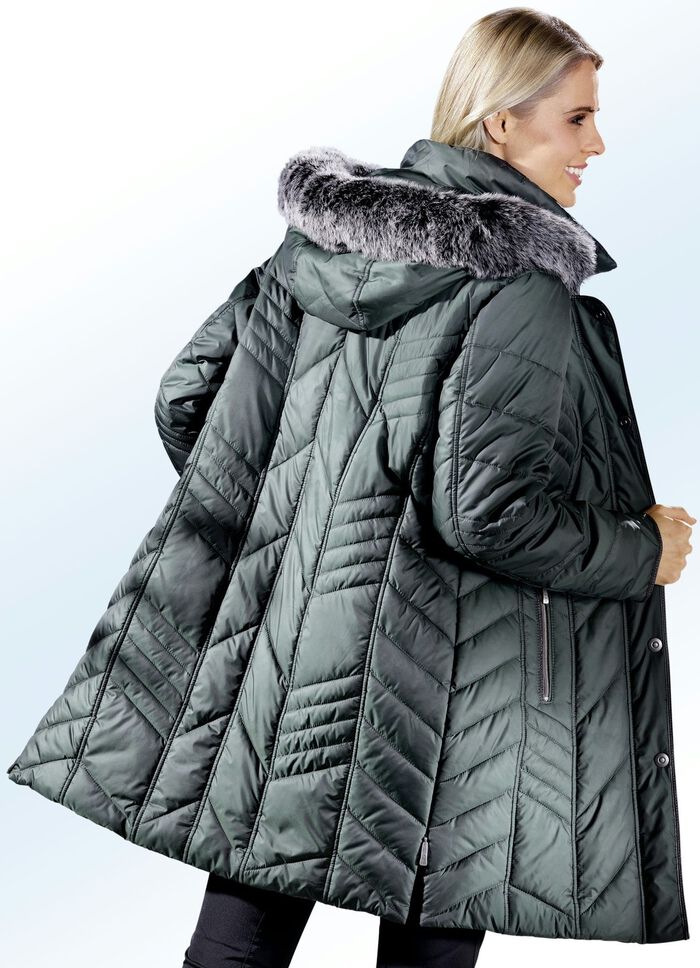 Kurzmantel mit abnehmbarer Kapuze TANNENGR&Uuml;N