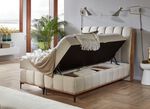 Boxspringbett mit Bettk&auml;sten und Kaltschaum-Topper BEIGE