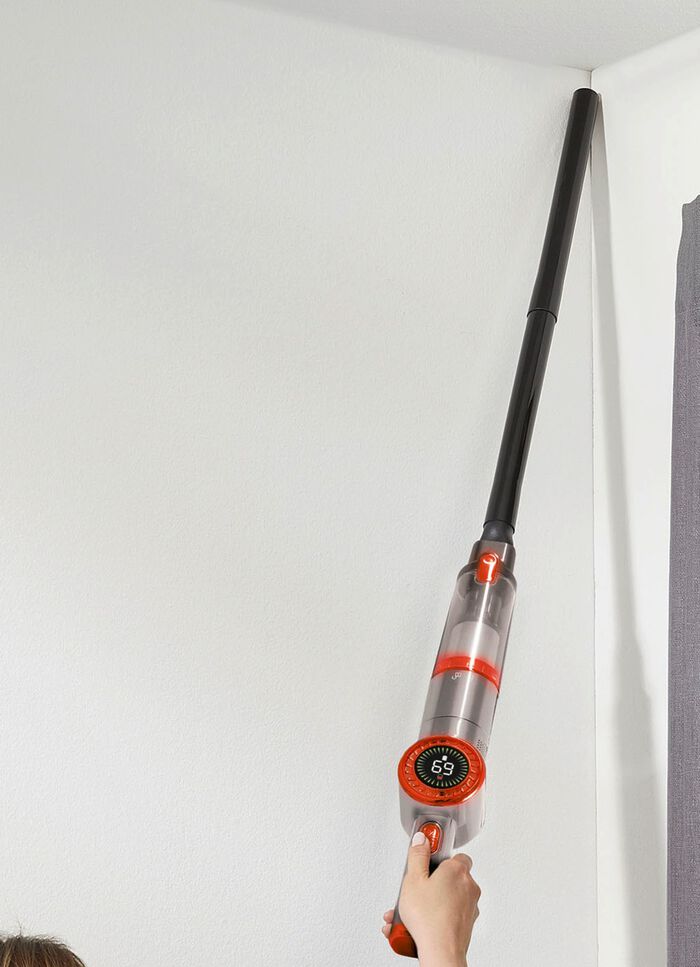 2-in-1 Akku-Hand- und Bodenstaubsauger "MX14 max" mit umfangreichem Zubeh&ouml;r SILBER-ROT