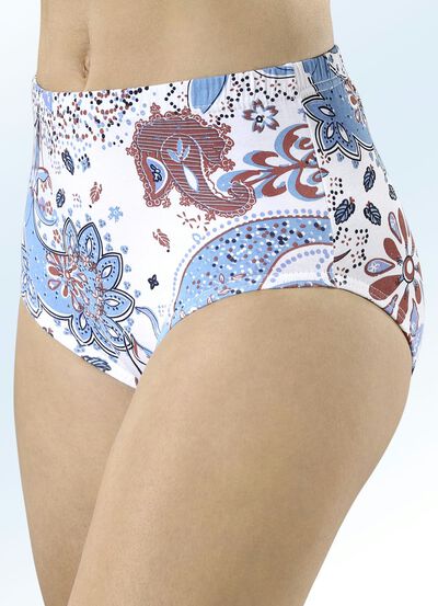 Fünferpack Slips mit buntem Druckdessin 