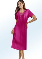 Zweierpack Nachthemden, Stickereispitze und Raffungen im Vorderteil 