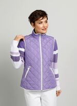 Steppweste mit Kontrastpaspelierung LILA