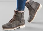Waldl&auml;ufer Schn&uuml;r-Stiefelette mit zartem Metallic-Schimmer BRAUN