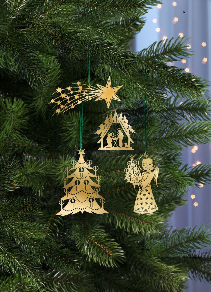 4-teiliges Aufh&auml;nger-Set aus Messing 