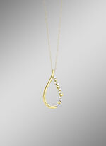 Eleganter Tropfen-Anh&auml;nger mit synth. Zirkonia 