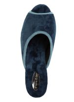 ELENA EDEN Samt-Pantolette mit Kontrast-Einfassung 