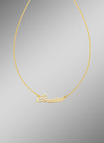 Individuelle Namenskette mit Ihrem Namen aus vergoldetem Silber 