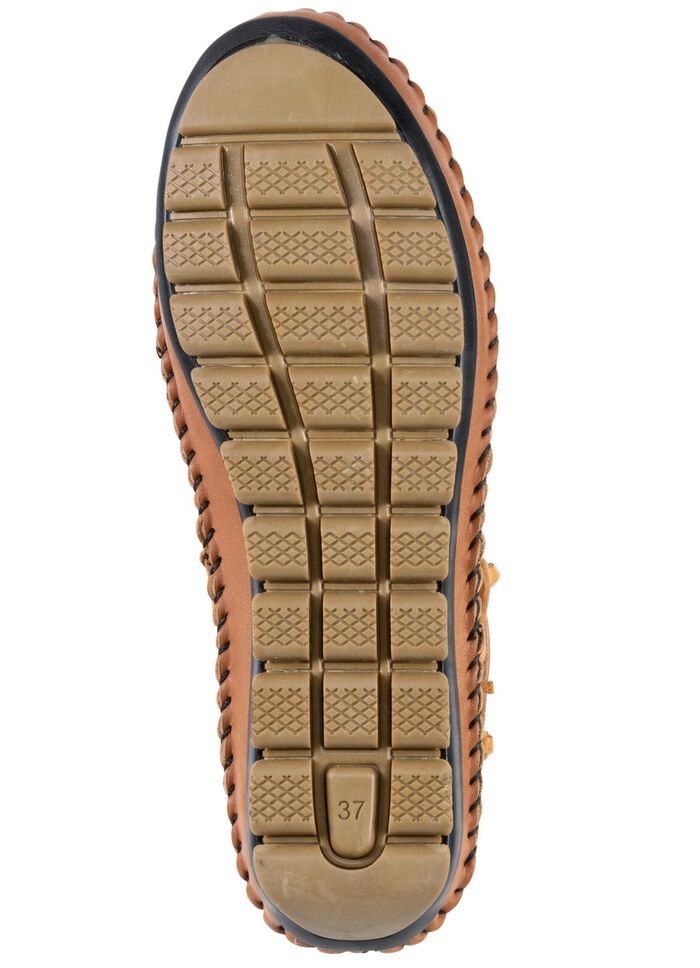 Gemini Mokassin-Stiefelette mit Knitter-Struktur 