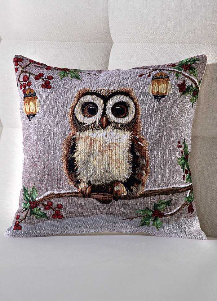 Kissenbezug Eule aus hochwertigem Gobelin 